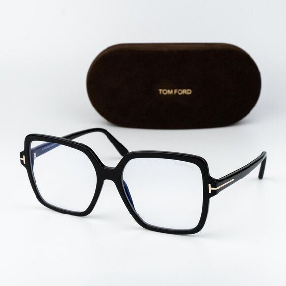 Tom Ford Women Oversized Eyeglasses Black Square FT6063-B 001 NEW AUTHENTIC main image 6